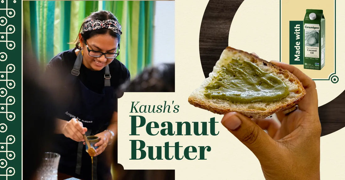 Kaush's Homemade Peanut Butter Recipe (No Emulsifiers, No Hidden Sugar)