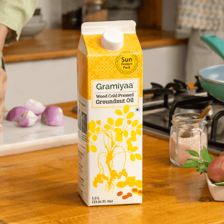 Wood Cold Pressed Groundnut Oil - Gramiyaa