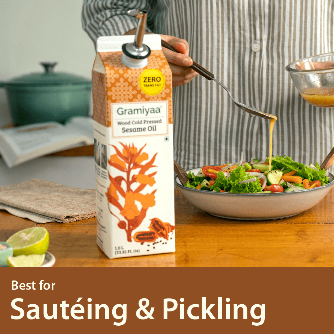 Wood Cold Pressed Sesame Oil - Gramiyaa