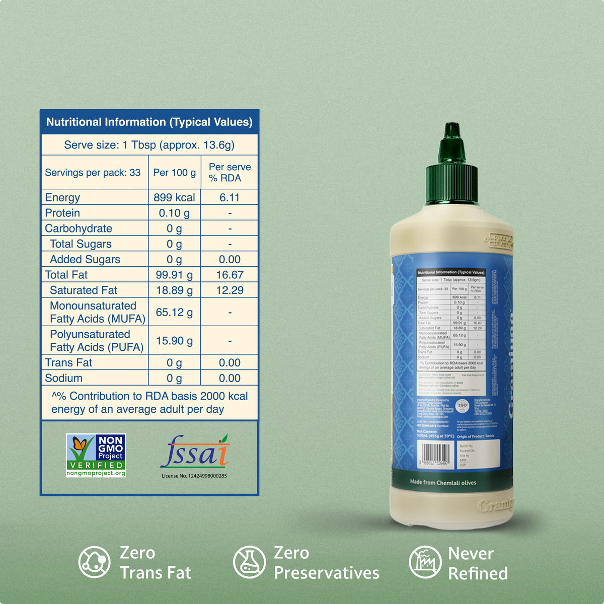 Olive Oil - 500ml Squeeze
