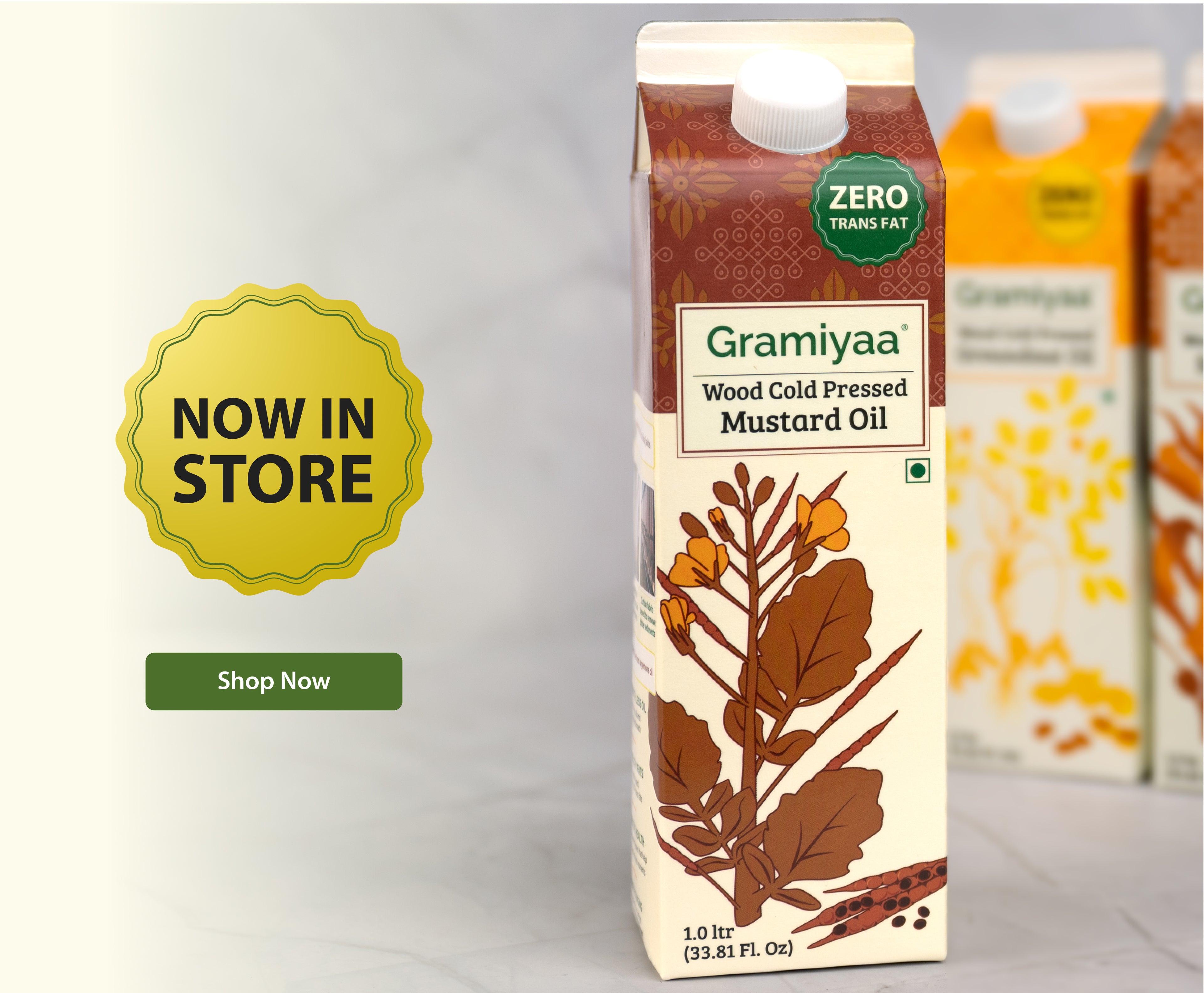 GRAMIYAA COLD PRESS GROUND NUT OIL 1 LITRE