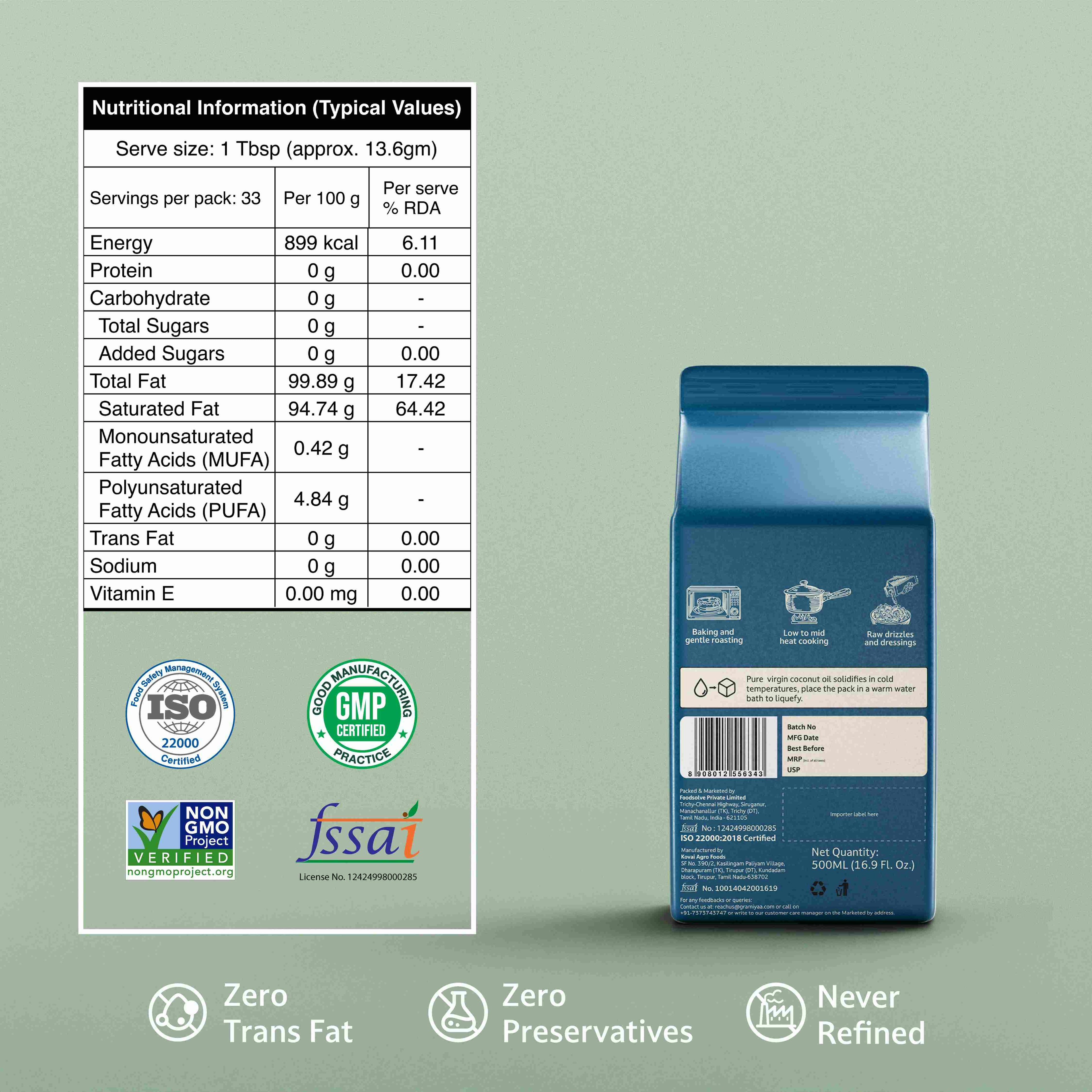 Virgin Coconut Oil - 500ml