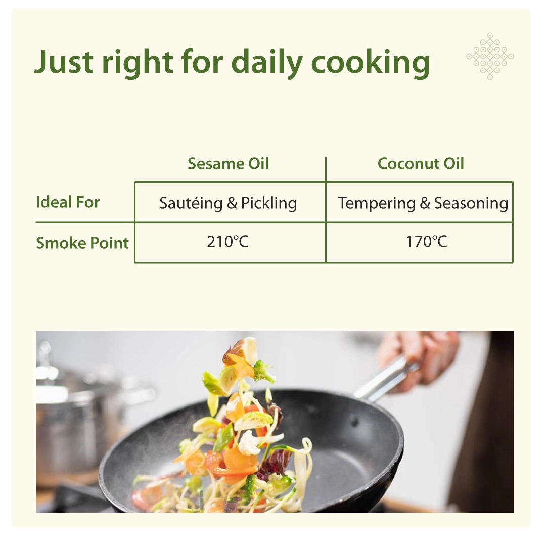 2+2 ltr Coconut and Sesame Oil For Cooking Combo